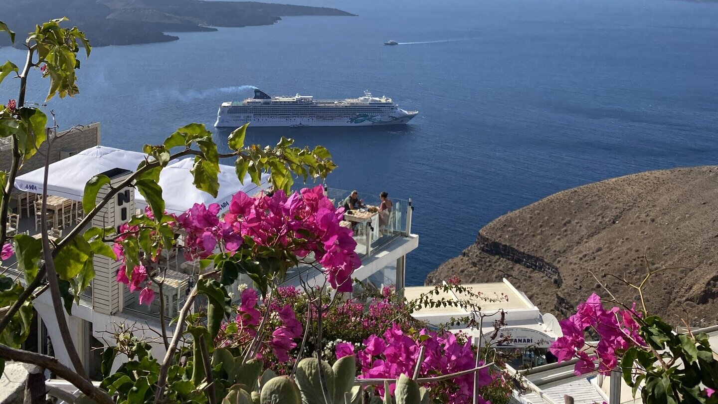 Santorini caldera view